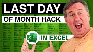 Excel - Excel Tutorial: How to Find the Last Day of the Month using the Date Function - Episode 559