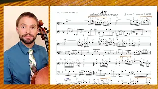 How To Play AIR in G Major by Bach | INTERMEDIATE Cello Duet