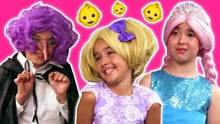 Granny Comes To Babysit 👶 Olivia and Esme get Pranked! - Princesses In Real Life | Kiddyzuzaa