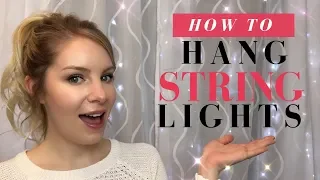 HOW TO HANG CURTAIN LIGHTS ON WALL