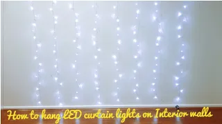 How to hang LED curtain lights on wall/Quick & easy light backdrop @Star Arts & Crafts  #Diwali2021