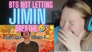 FIRST Reaction to BTS NOT LETTING JIMIN BREATHE 🤣😭🤣👏