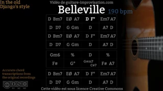Belleville (190 bpm) - Gypsy jazz Backing track / Jazz manouche