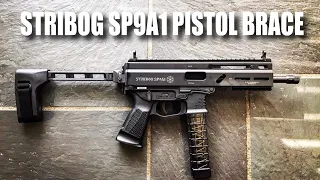 STRIBOG SP9A1 WITH THE SAFTEY HARBOR FIREARMS END CAP AND THE  FS1913 PISTOL BRACE INSTALL!! AWESOEM