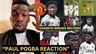 Paul Pogba REACTION to Kobbie Mainoo after BREAKING HIS RECORD VS LUTON TOWN| Manchester United news