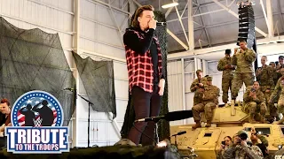 Morgan Wallen performs their hit song "Up Down": WWE Tribute to the Troops, Dec. 20, 2018