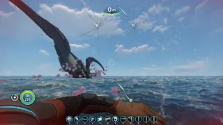Subnautica Floater vs Reaper Leviathan2