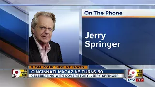 Jerry Springer talks about appearing on Cincinnati Magazine's 50th anniversary edition cover