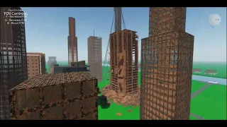 Roblox City Resort wall collapsed.  (Made in Life After People: Roblox City)