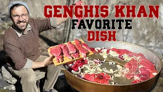 Delicious MONGOLIAN Style Kebab | GENGHIS KHAN Kebab Recipe | Meat Cooked In Stones