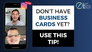 If You Don't Have Business Cards Yet, Use This Notary Public Loan Signing Agent Marketing Technique!