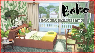 Base Game! Boho Rooftop Apartment | No CC | The Sims 4 | Stop Motion