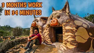 We built this UNIQUE Cob House on our homestead for less than €300 | TIMELAPSE|  Start to Finish