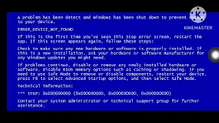 Windows XP Windows xp tour has BSOD (Win7 simu browser)