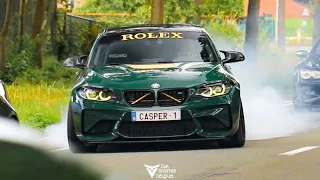 BMW M2's TERRORIZE an event!! | Burnouts, Powerslides, Accelerations,... And a lot of SMOKE!