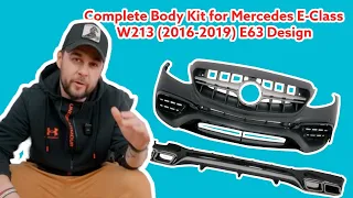 Complete Body Kit for Mercedes E-Class W213 (2016-2019) E63 Design #eclass #w213 #tuning #bykitt