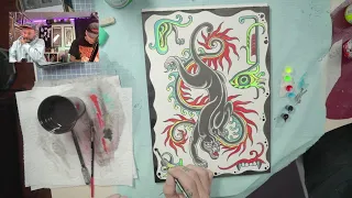 Carlos Painting Livestream and chit chat and tattoo critiques