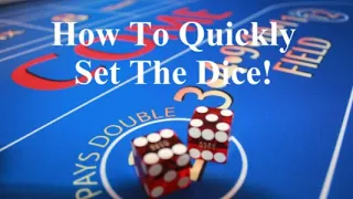 How To Set The Dice Quickly In Craps [Dice Setting - Dice Control]