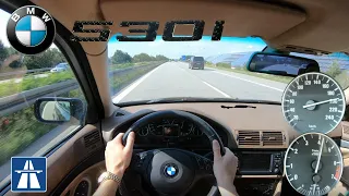 BMW E39 530I 231HP POV DRIVE ON GERMAN AUTOBAHN NO LIMIT (4K TEST DRIVE)