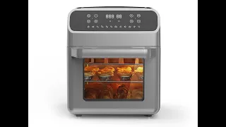 12L gray air fryer oven