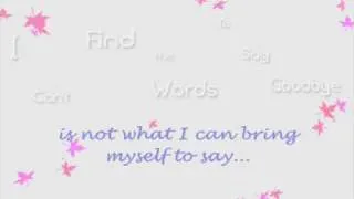 I Can't find The Words To Say Goodbye-David Gates w/ lyrics