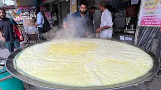 150 Litre Huge Quantity Kadhai Kesariya Doodh Making | Indian Street Food