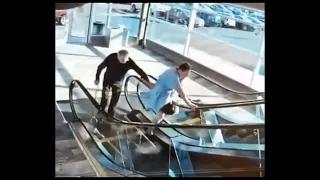 old couple vs escalator (gradual chaos)