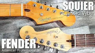 Squier Classic Vibe vs American Professional Stratocaster! - Guitar Tone Comparison!