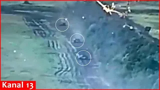 The Ukrainian army let the attacking Russian tank column close and ambushed it