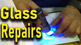 How to bond GLASS to GLASS with UV GLUE. GLASS REPAIRS