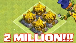 Clash Of Clans - 2 MILLION GOLD GRAB!!! (Top 5 Countdown)