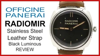 ▶ Panerai PAM 425 Radiomir S.L.C. 3 Days, 47mm, Black Dial, Stainless Steel, Leather - REVIEW