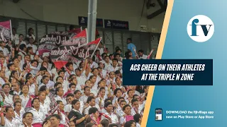 ACS cheer on their athletes at the Triple N Zone