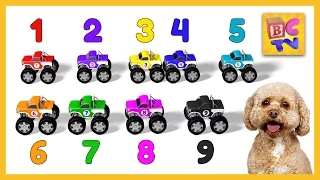 Learn to Count to 10 with Monster Trucks | Educational Cartoon for Kids by Brain Candy TV