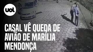 Marília Mendonça: câmera mostra casal que viu a queda do avião