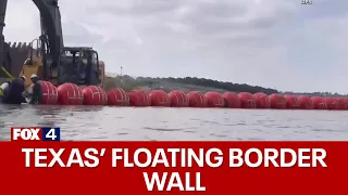 Texas' floating border wall in portion of Rio Grande nearing completion