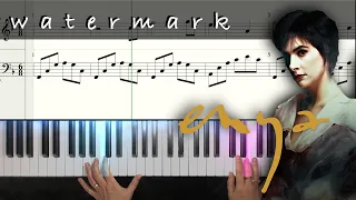 Watermark - Enya: piano tutorial with scrolling score