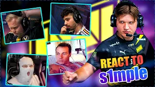 CS GO PROS, CASTERS & TEAMMATES REACT TO S1MPLE PLAYS