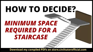 Minimum space required for a staircase | Staircase design | Civil Tutor @CivilTutorHindi