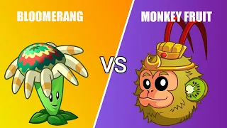 plants vs zombies 2 M200 Monkey fruit vs bloomerang | team plant vs team zombie |which Plant is best