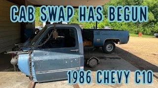 Swapping the Cabs on the 1986 Chevy C10 Shortbed Conversion