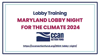 Maryland Lobby Night Training