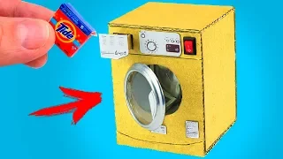 Mini Washing Machine from Cardboard for KIDS