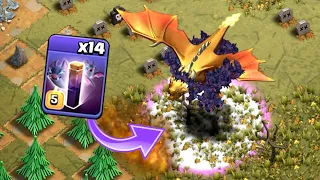 Bat Spells Vs Golden Dragon | Dragon,s Lair Goblin Map | Clash of Clans