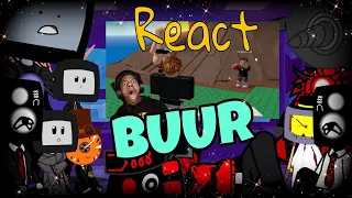 Skibidi toilet + multiverse characrters react to BUUR -roblox funny moment