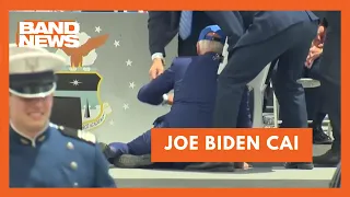 Biden tropeça e cai em cerimônia da Força Aérea dos Estados Unidos | BandNews TV