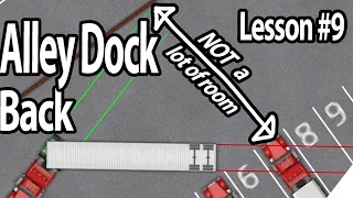 Trucking Lesson 9 - Alley Dock, axles back.