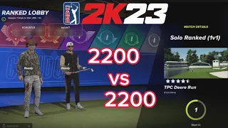 PGA Tour 2k23 Ranked legendary match 2200 vs 2200