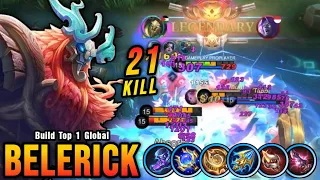 21 Kills!! Belerick with Mage Build 100% Deadly!! - Build Top 1 Global Belerick ~ MLBB