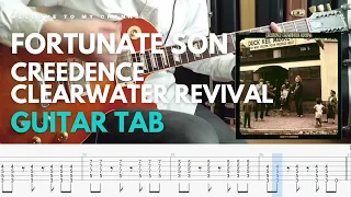 Fortunate Son - Creedence Clearwater Revival│CCR│guitar    cover│tab│lesson